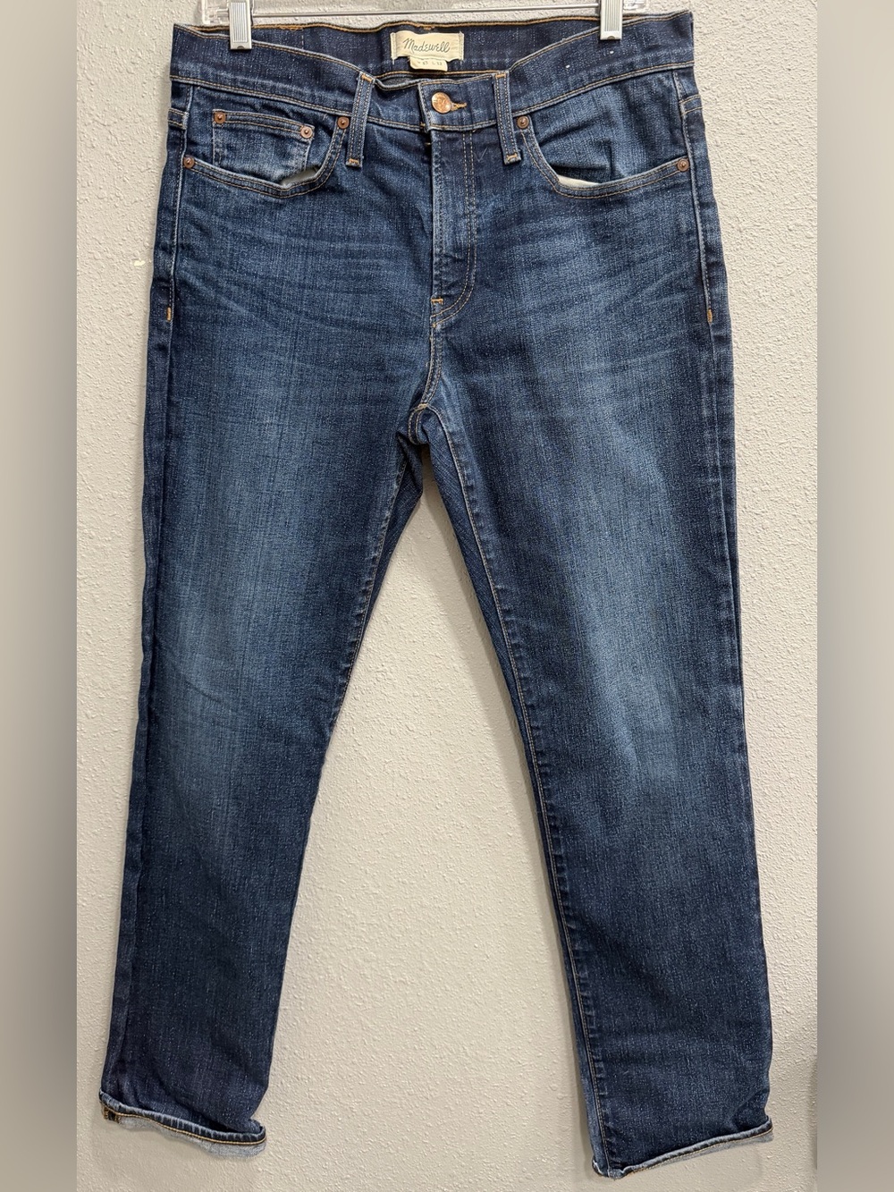 Madewell | Women’s Slim Fit 5 Pocket Blue Jeans w/Comfort Stretch, W 33 L32